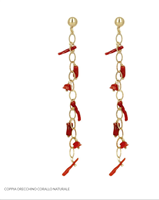 Orecchini Bellamaria Donna in Argento Corallo ORCPFRDO